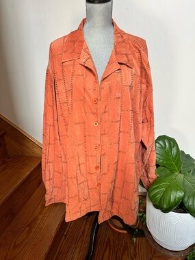 Modalta XXL Burnt Orange Button Jacket